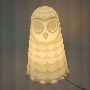 IKEA SOLBO Owl Table Lamp White LED Night Light B1609 Kids Room Decor